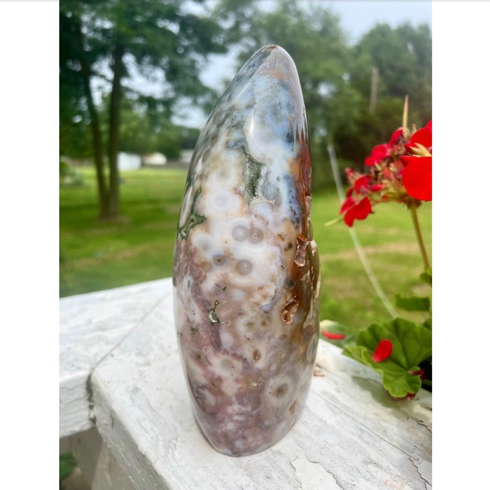 Pink/ mauve 8th vein ocean Jasper freeform - Picture 2 of 9